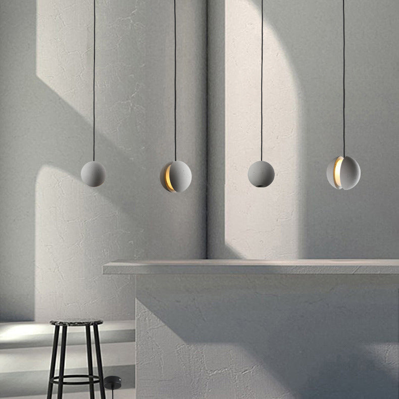 Globe cement hanger verlichting armatuur minimalistisch grijs down mini hanger voor restaurant
