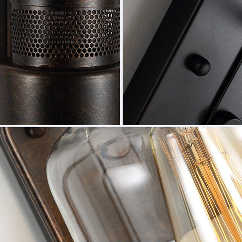 Vintage Industrieflasche Wandmontage Lichter Glas Flush Mount Montage Wandleuchte für Cafésgeschäft