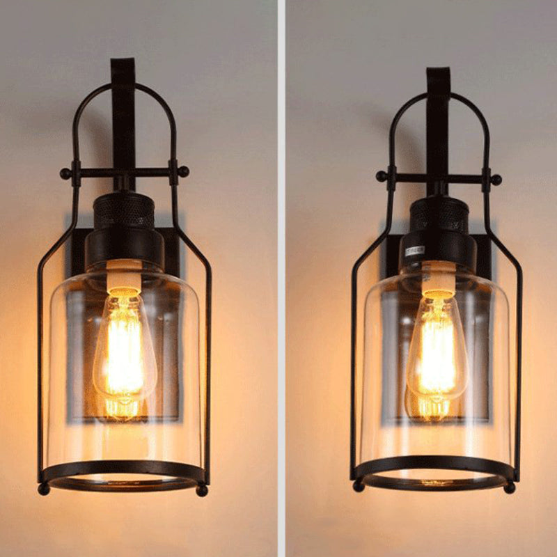 Vintage Industrieflasche Wandmontage Lichter Glas Flush Mount Montage Wandleuchte für Cafésgeschäft