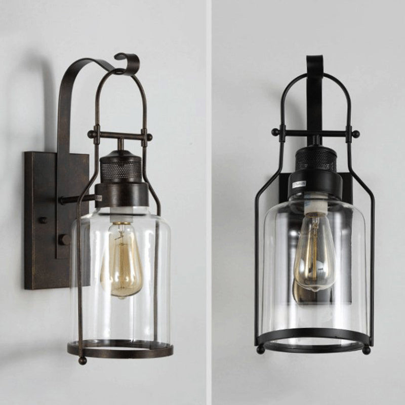 Vintage Industrieflasche Wandmontage Lichter Glas Flush Mount Montage Wandleuchte für Cafésgeschäft