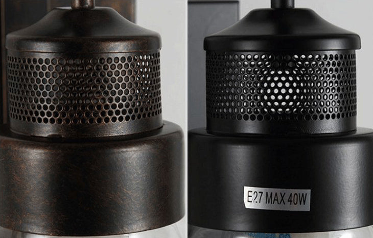 Vintage Industrieflasche Wandmontage Lichter Glas Flush Mount Montage Wandleuchte für Cafésgeschäft