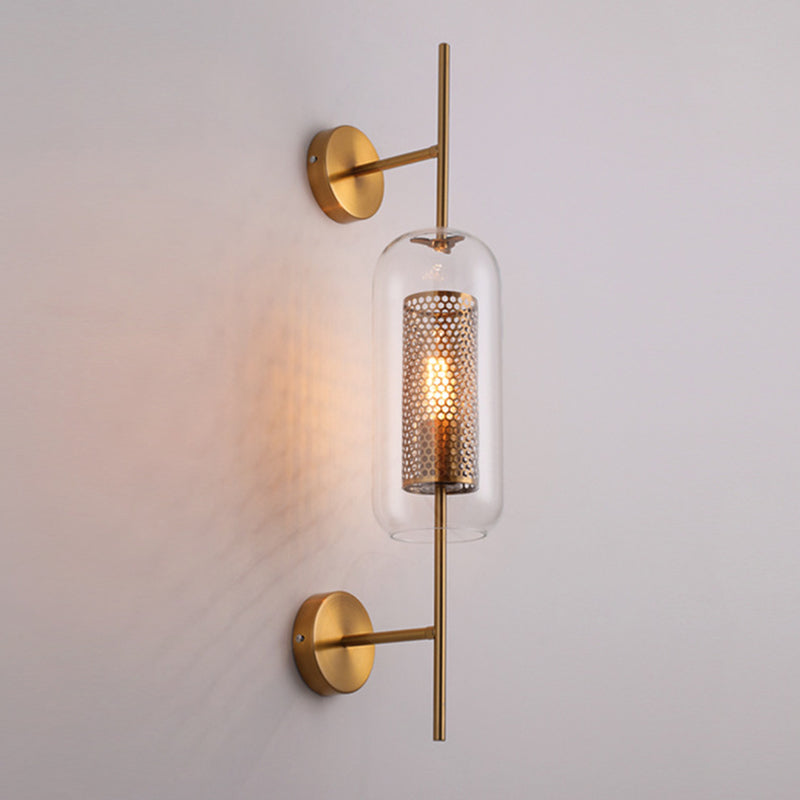 Vintage industrielle geometrische Wandmontage mit Beleuchtungsglaswandhalterung für Wohnzimmer