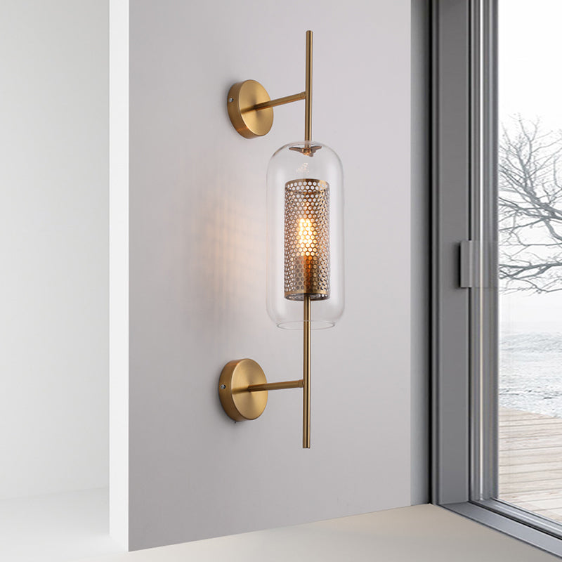 Vintage industrielle geometrische Wandmontage mit Beleuchtungsglaswandhalterung für Wohnzimmer