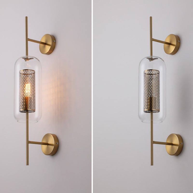 Vintage industrielle geometrische Wandmontage mit Beleuchtungsglaswandhalterung für Wohnzimmer