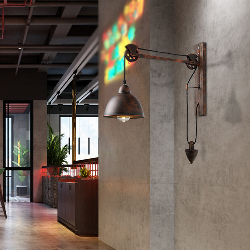 Retro Industrial Style Dome Schatten Wandmontage Lichter Metallic Wall Montage Lampe für Bar