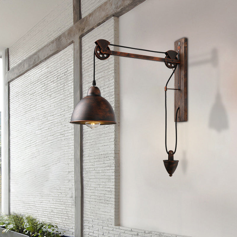 Retro Industrial Style Dome Schatten Wandmontage Lichter Metallic Wall Montage Lampe für Bar