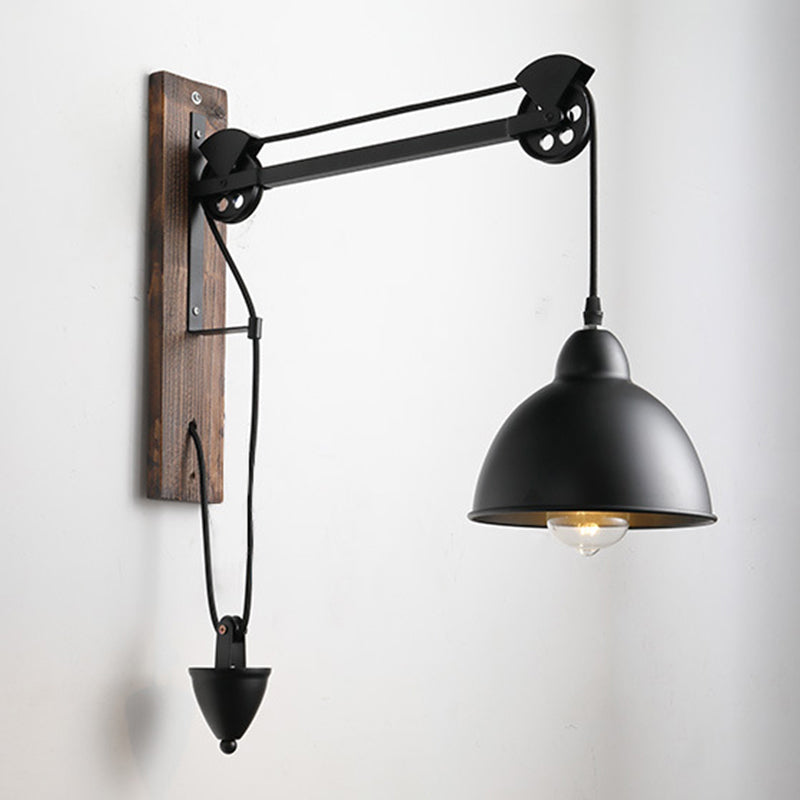 Retro Industrial Style Dome Schatten Wandmontage Lichter Metallic Wall Montage Lampe für Bar