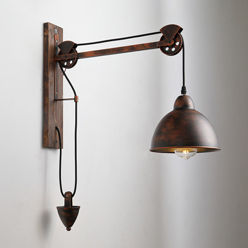 Retro Industrial Style Dome Schatten Wandmontage Lichter Metallic Wall Montage Lampe für Bar