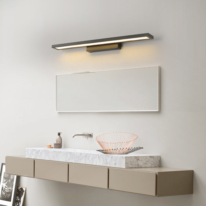 Rectangle Vanity Lighting Fixtures Modern Minimalist Style Metal  Vanity Sconces