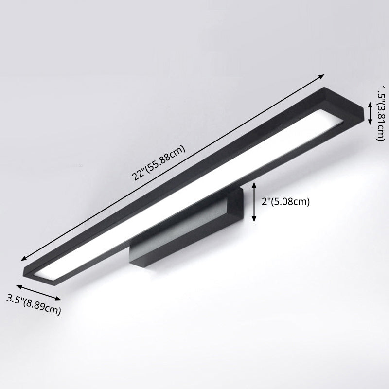 Rectangle Vanity Lighting Fixtures Modern Minimalist Style Metal  Vanity Sconces