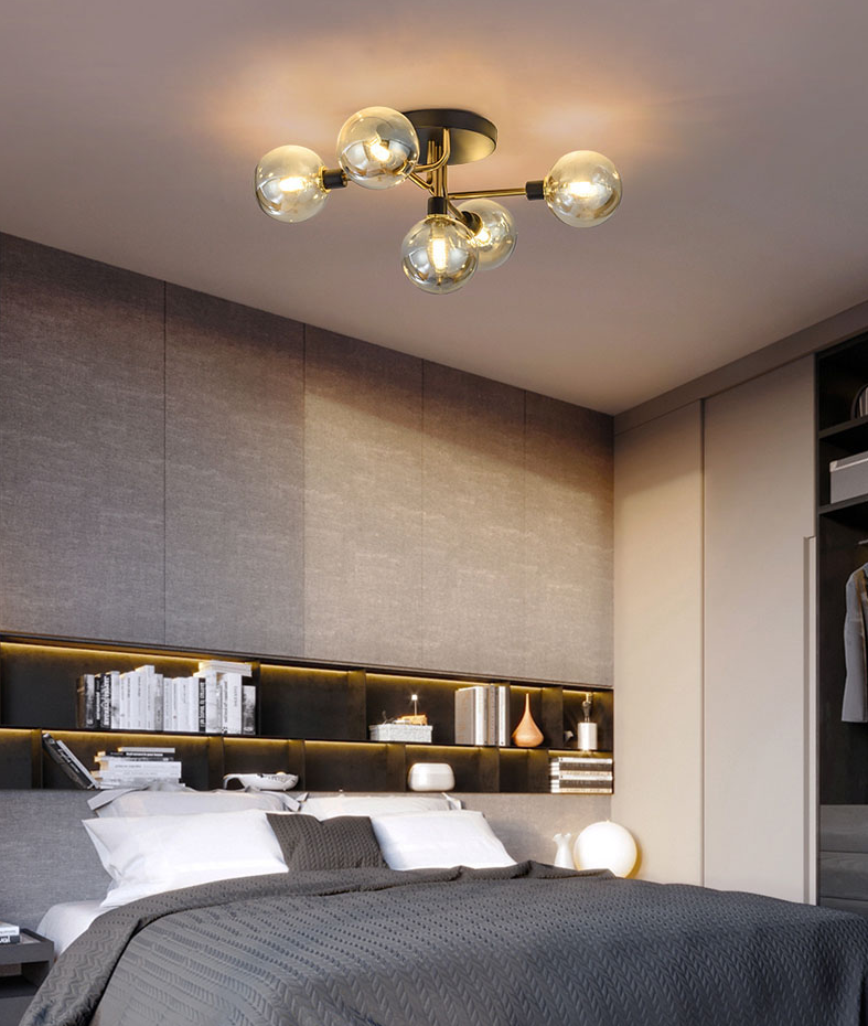 Nordic Luxury Flush Mount Illuminazione Illuminazione Creative Round Flush Mount Plafoniera per Camera da letto