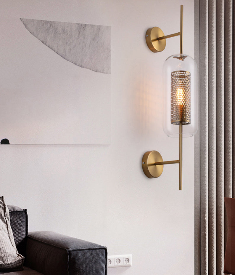 Vintage industrielle geometrische Wandmontage mit Beleuchtungsglaswandhalterung für Wohnzimmer