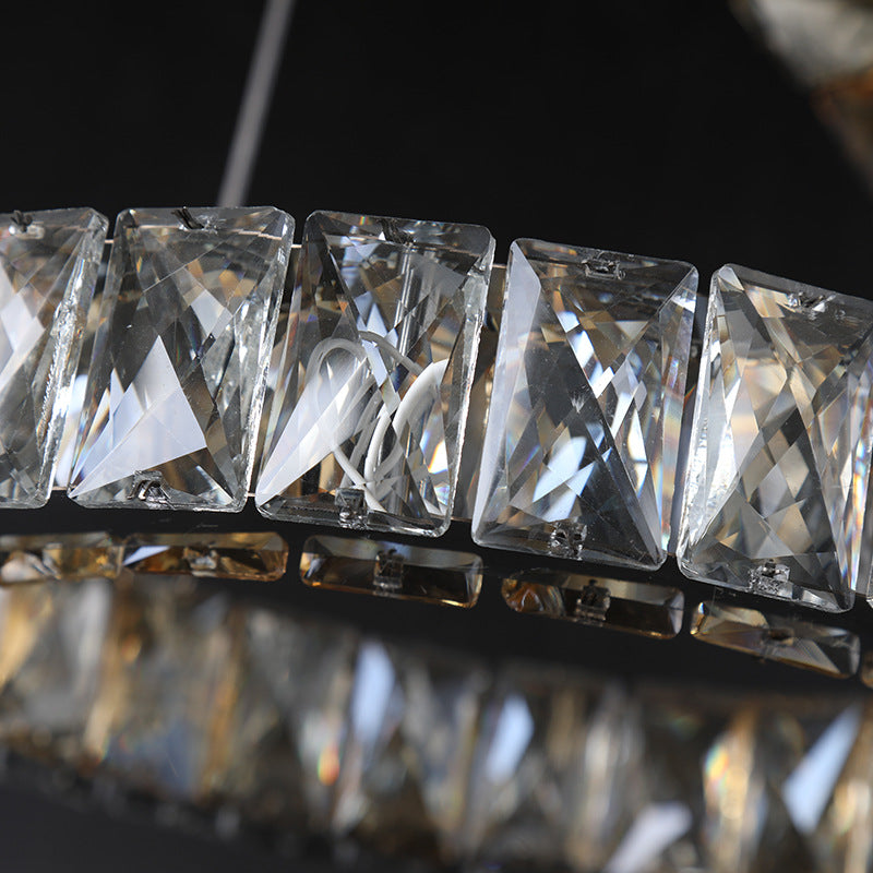 LED MINIMALLE LED CHANDELIER LAMP CRISTAL LED Salon suspendu en noir