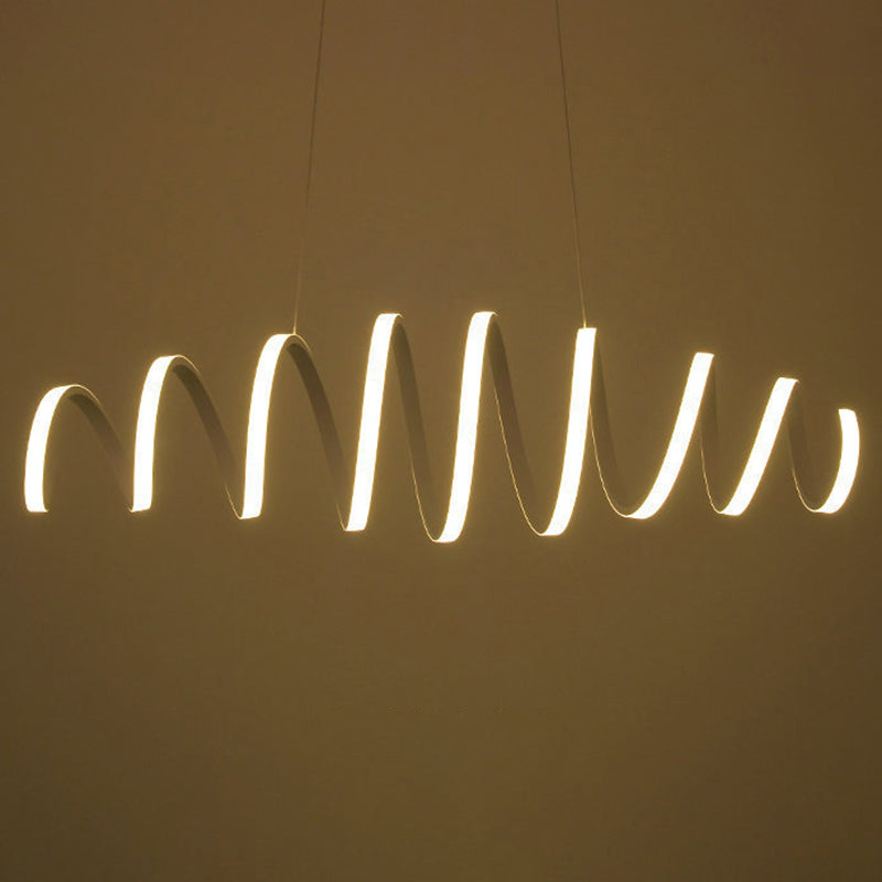 Weiße Acryl-federförmige LED-Kronleuchter Licht zeitgenössischer Minimalismus-Esszimmer Beleuchtung