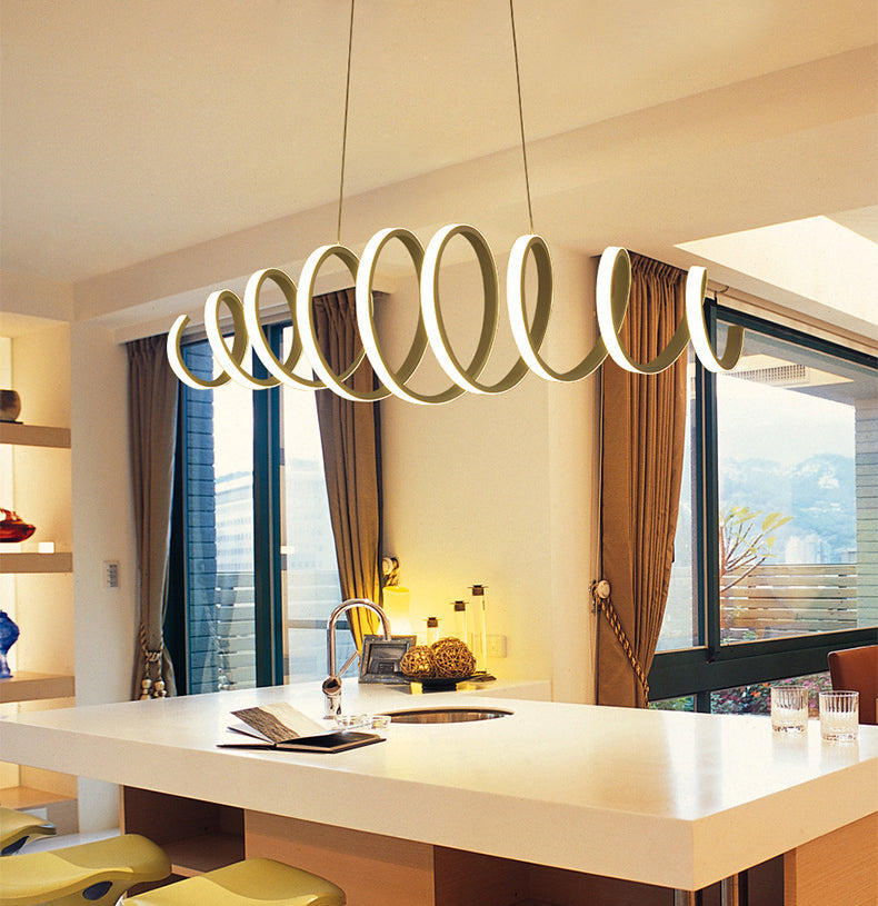 Weiße Acryl-federförmige LED-Kronleuchter Licht zeitgenössischer Minimalismus-Esszimmer Beleuchtung