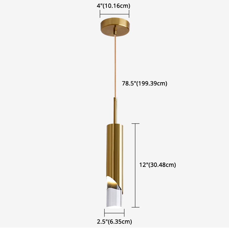 LED Mini Cilindri a cilindri Lighting Forma lampada a soffitto in metallo in tonalità acrilica trasparente