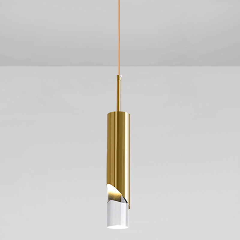 LED Mini Cilindri a cilindri Lighting Forma lampada a soffitto in metallo in tonalità acrilica trasparente