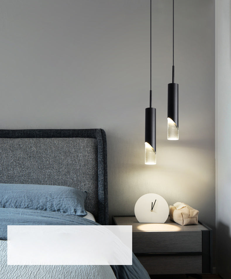 LED Mini Cilindri a cilindri Lighting Forma lampada a soffitto in metallo in tonalità acrilica trasparente