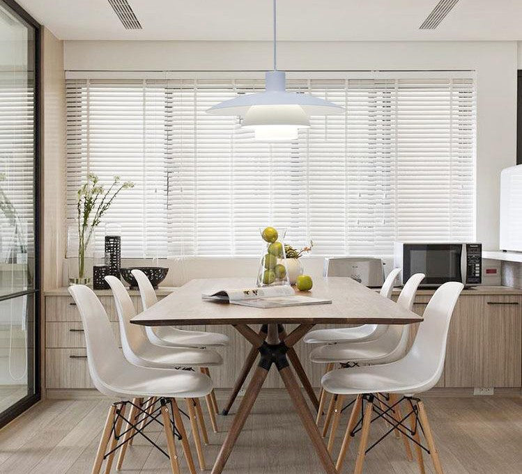 15 Inches Wide Nordic Style Simplicity Hanging Light Single Bulb UFO Shaped Creative Suspension Lamp in Pure White