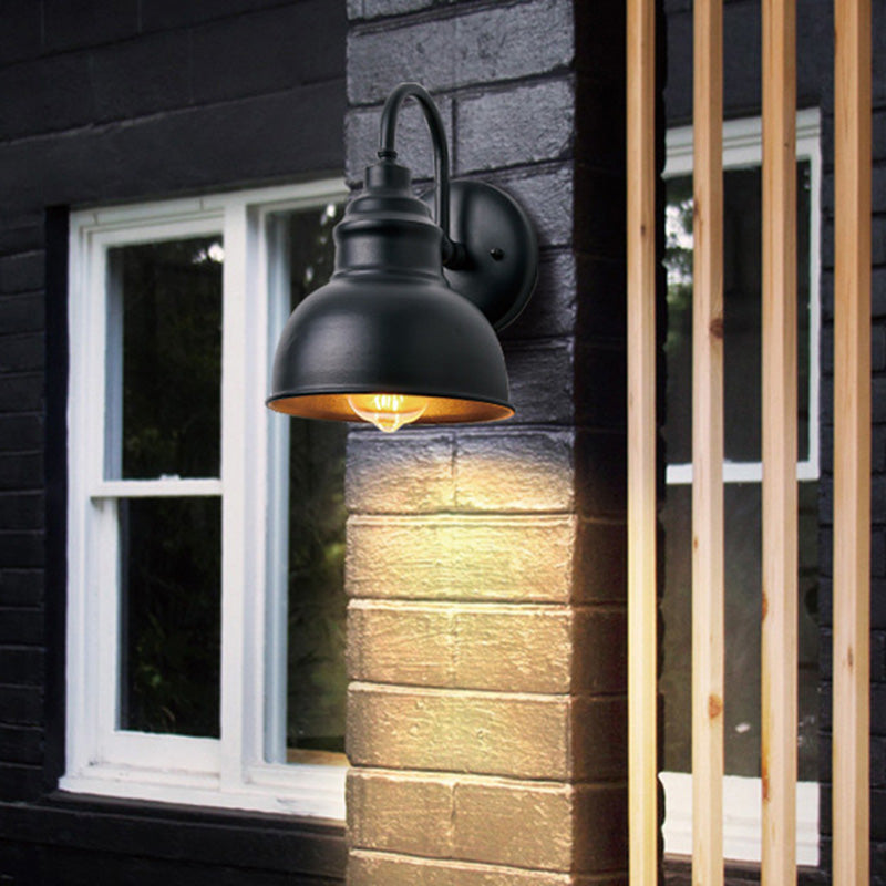 Dome Wall Mounted Lamps Vintage Industrial Metal Wall Sconces Lighting Fixtures for Courtyard