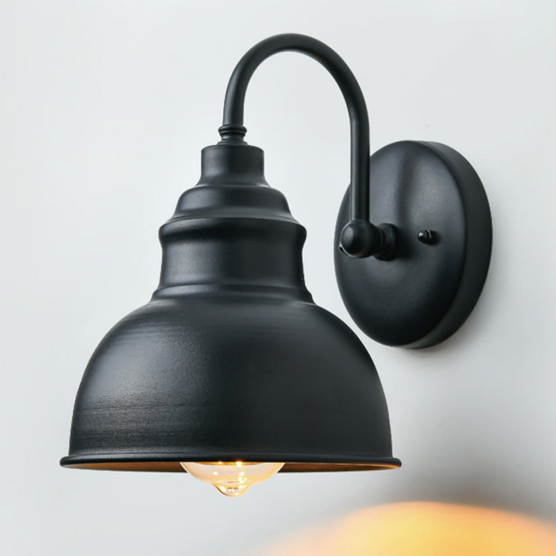 Dome Wall Mounted Lamps Vintage Industrial Metal Wall Sconces Lighting Fixtures for Courtyard