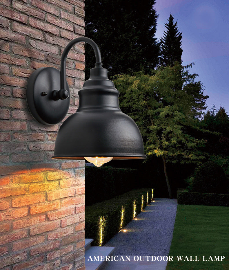 Dome Wall Mounted Lamps Vintage Industrial Metal Wall Sconces Lighting Fixtures for Courtyard