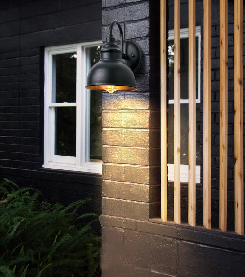 Dome Wall Mounted Lamps Vintage Industrial Metal Wall Sconces Lighting Fixtures for Courtyard