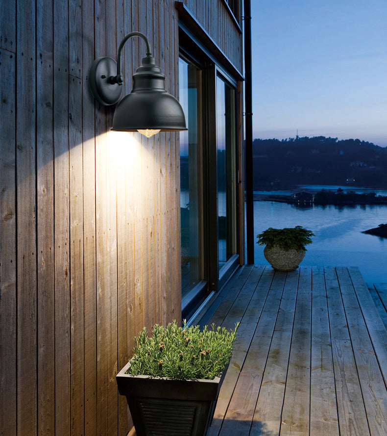 Dome Wall Mounted Lamps Vintage Industrial Metal Wall Sconces Lighting Fixtures for Courtyard