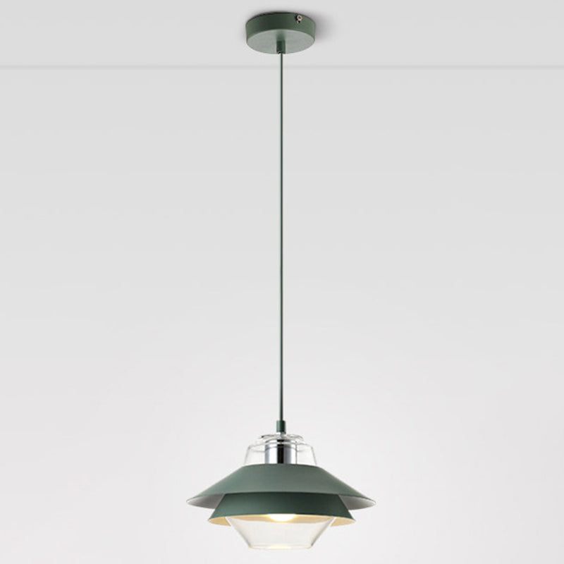 Macaron 3-shade hanglamp transparant glas 1 lamp eetkamer hanglamp armatuur