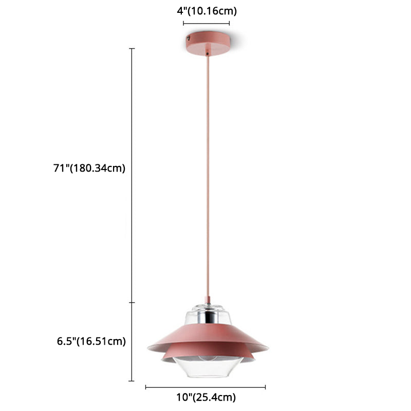 Macaron 3-shade hanglamp transparant glas 1 lamp eetkamer hanglamp armatuur