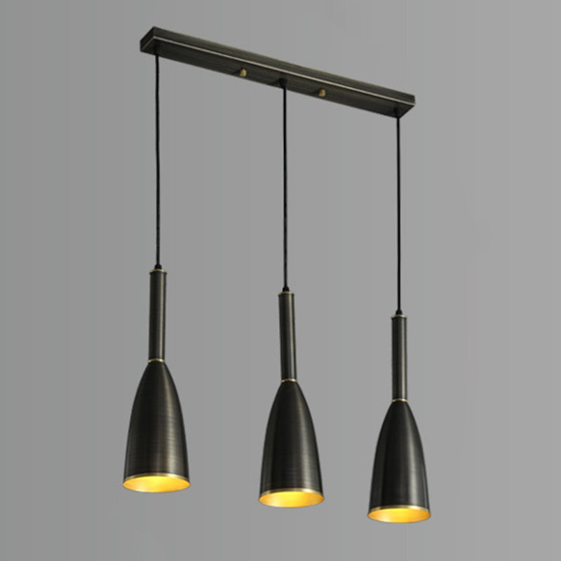 Metal Bell Pendant Lighting Fixture Postmodern Ceiling Hang Light for Dining Room