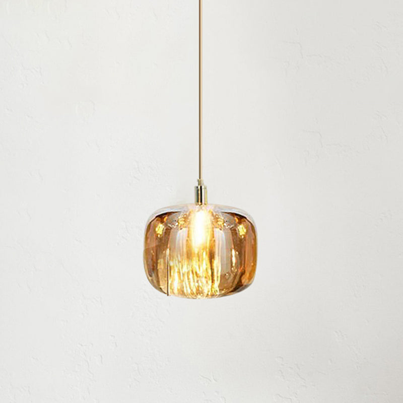 Glass Block Ceiling Pendant Light 1 Light Creative Hanging Light for Living Room Bar