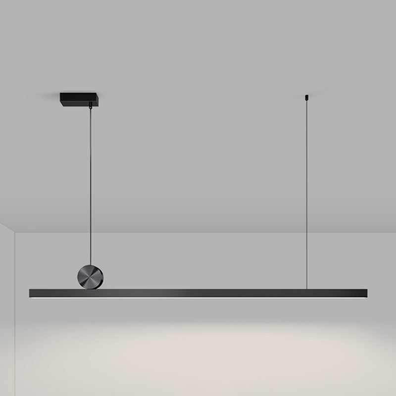 Modern Minimalist Style Linear Island Light Fixture Acrylic Chandelier Lamp