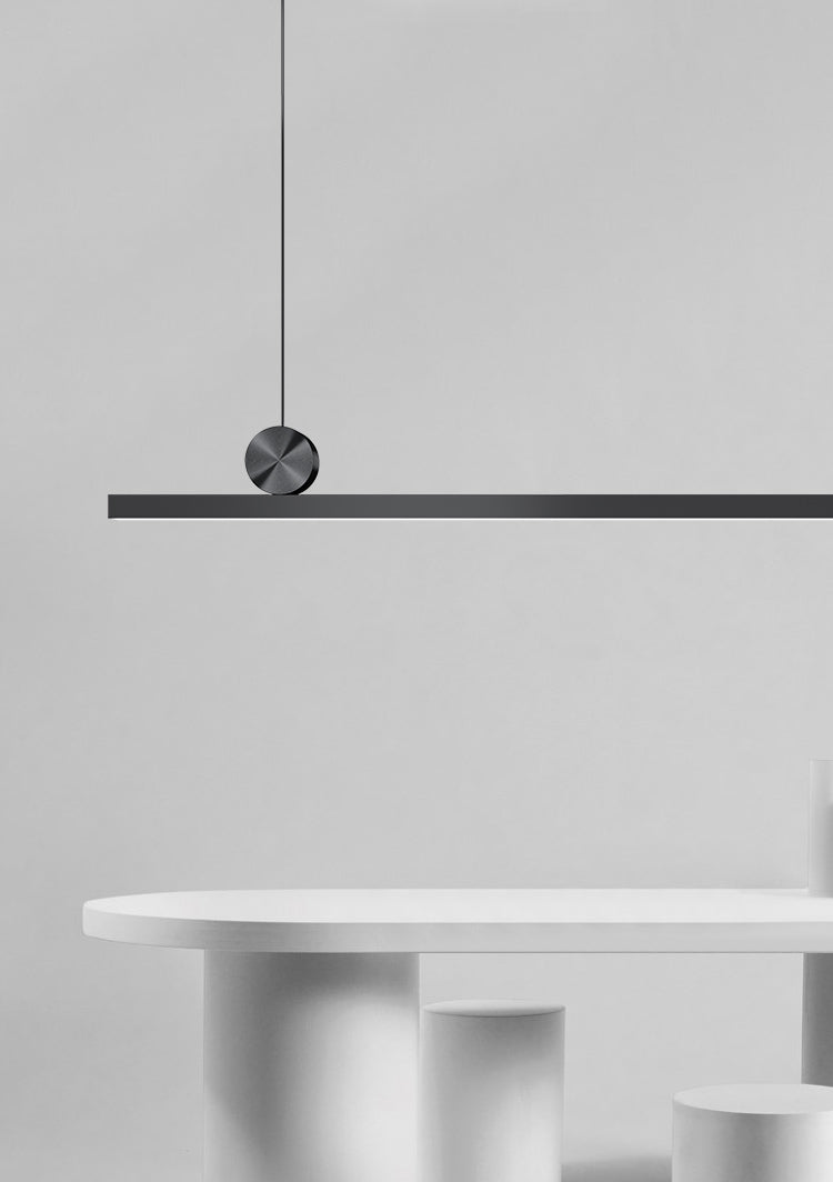 Modern Minimalist Style Linear Island Light Fixture Acrylic Chandelier Lamp