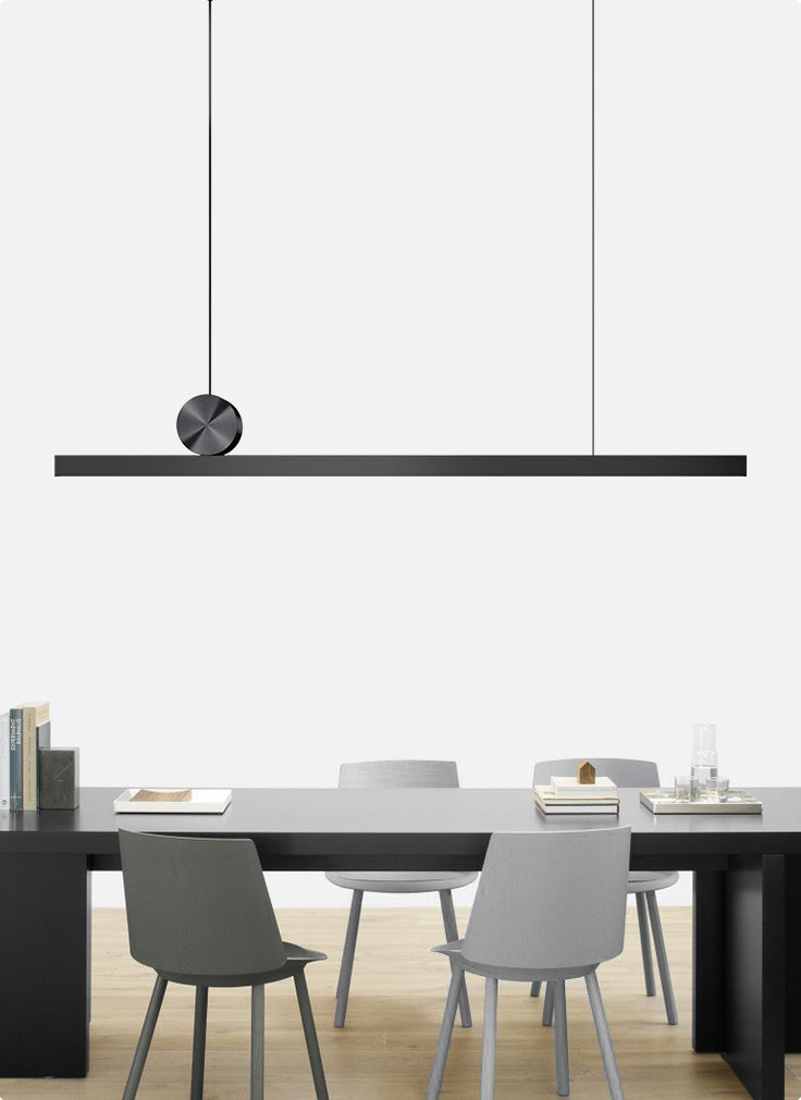 Modern Minimalist Style Linear Island Light Fixture Acrylic Chandelier Lamp