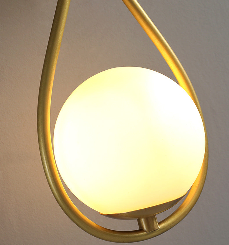10.6 Inches Height Brass Wall Sconce with Frosted White Glass Shade Nordic Simplicity Style Wall Mount Lamp in Gold