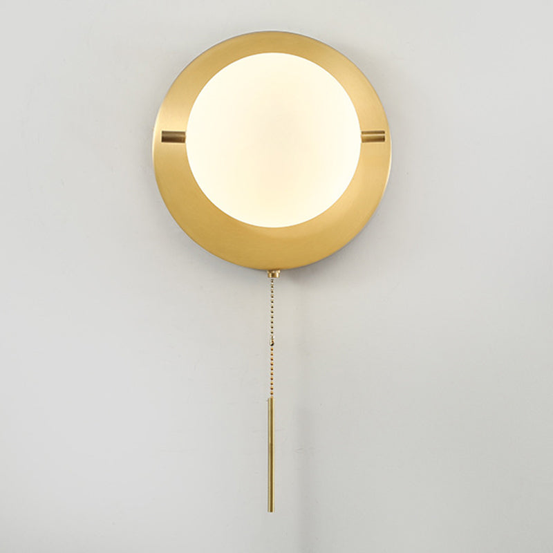 Simplicidad de latón apliques de pared de la noche con diseño de interruptor de mano de la lámpara de pared de 1 luces para el pasillo