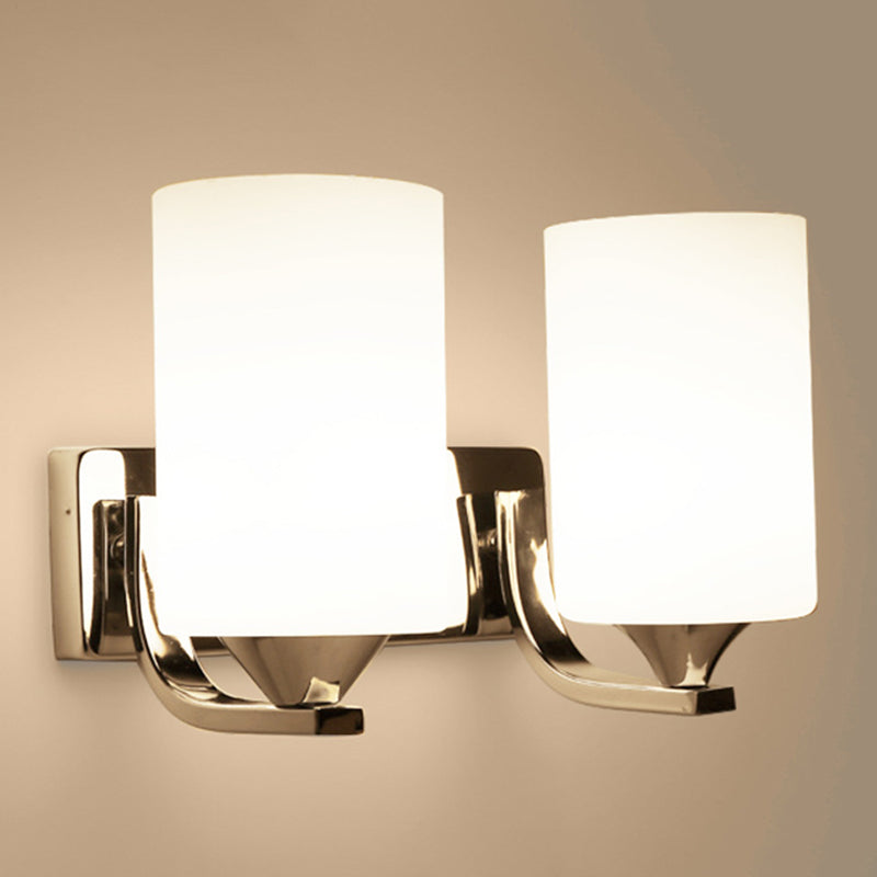 Ultra-moderne Zylinderwandleuchte milchigglaswandmontierte Leuchte für Schlafzimmer