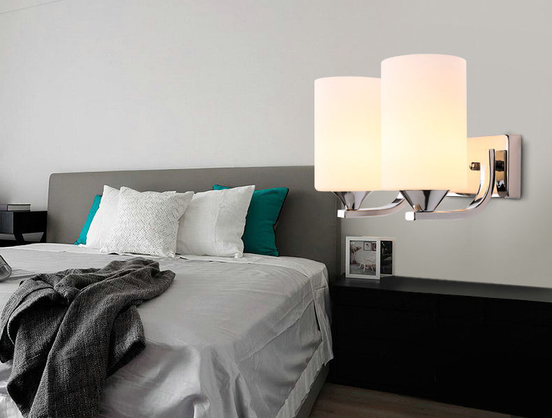 Ultra-moderne Zylinderwandleuchte milchigglaswandmontierte Leuchte für Schlafzimmer