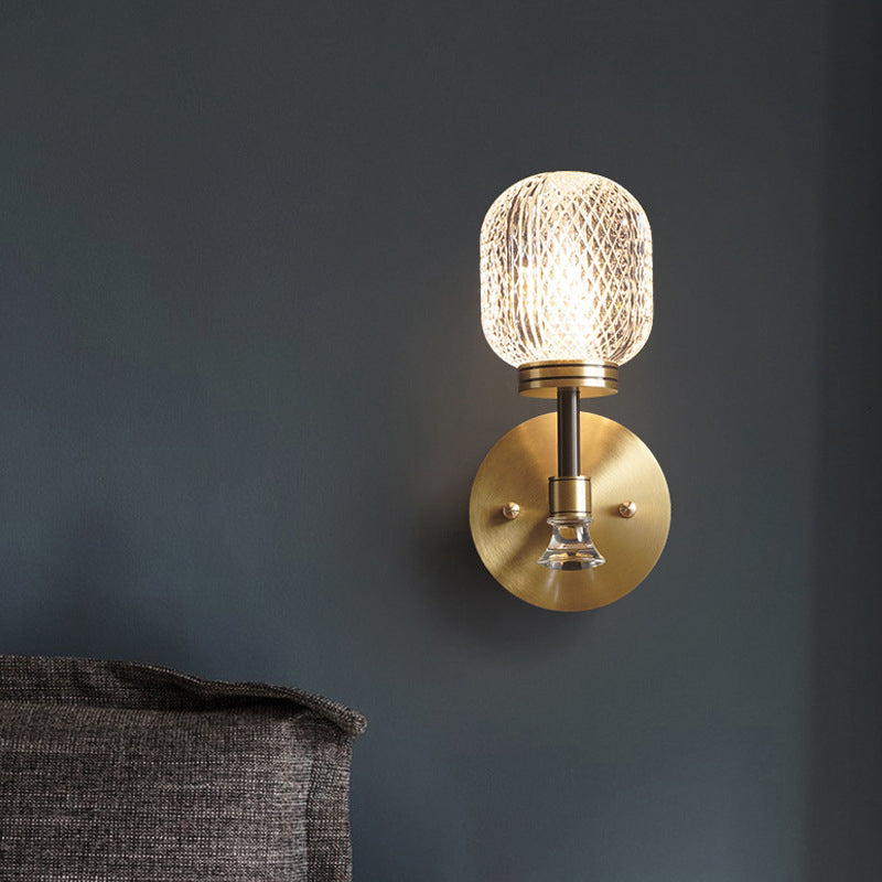 Modern Sphere Wall Mount Lighting Clear Glass Wall Mounted Lighting for Living Room