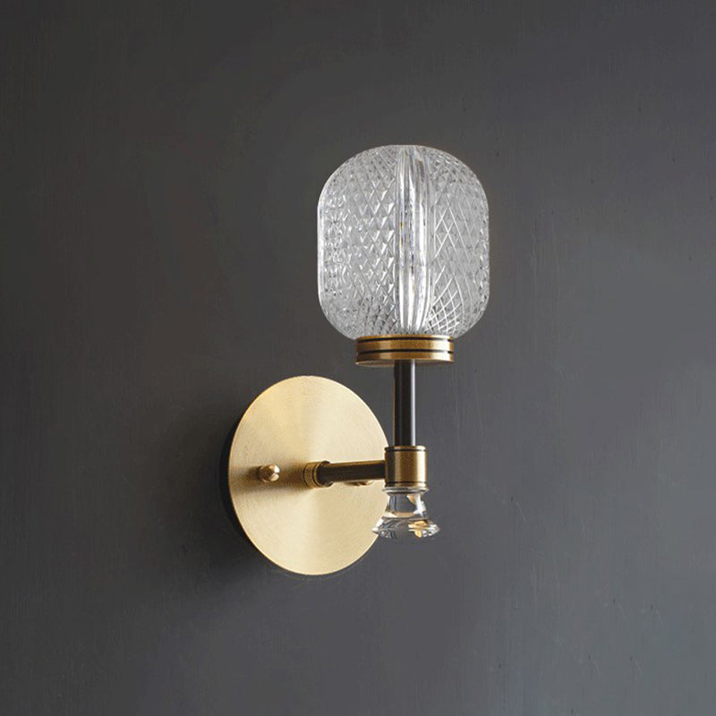 Modern Sphere Wall Mount Lighting Clear Glass Wall Mounted Lighting for Living Room