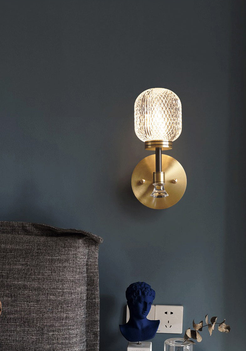 Modern Sphere Wall Mount Lighting Clear Glass Wall Mounted Lighting for Living Room