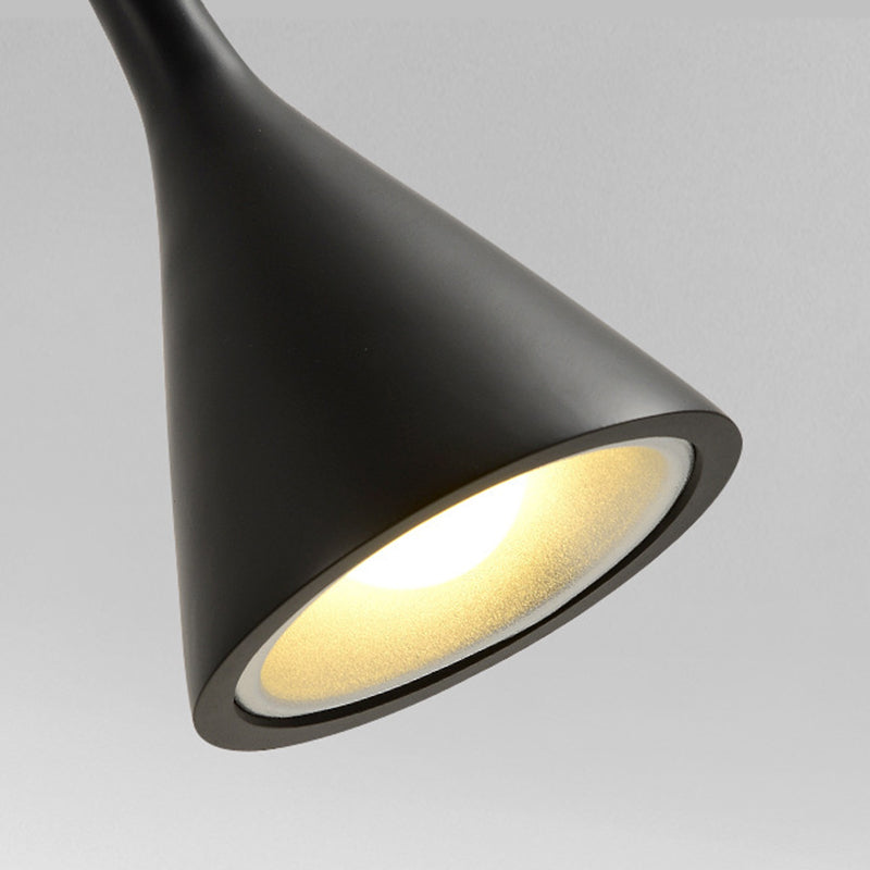 Macaroon -stijl kegel wandlamp 6 "brede metalen schaduw minimalisme wandmontage verlichting met 23,5" verstelbare gesuspendeerde draad