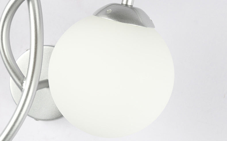 Modern Round Wall Mount Lighting Milky Glass Wall Mounted Lighting for Bedroom