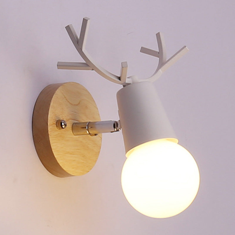 Armed Vanity Wall Lights Modern Minimalist Style Wood  Vanity Sconces