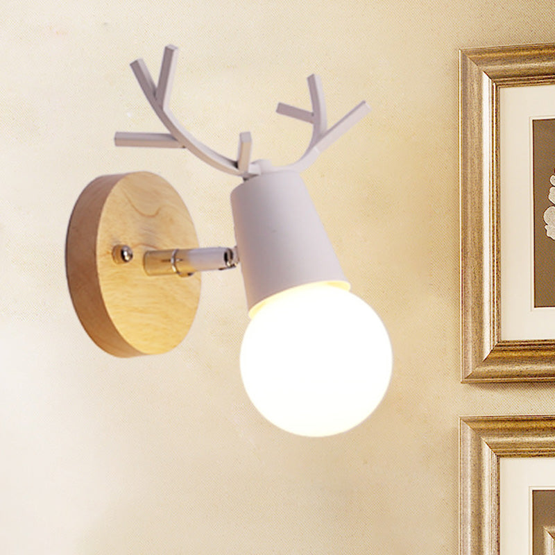 Armed Vanity Wall Lights Modern Minimalist Style Wood  Vanity Sconces