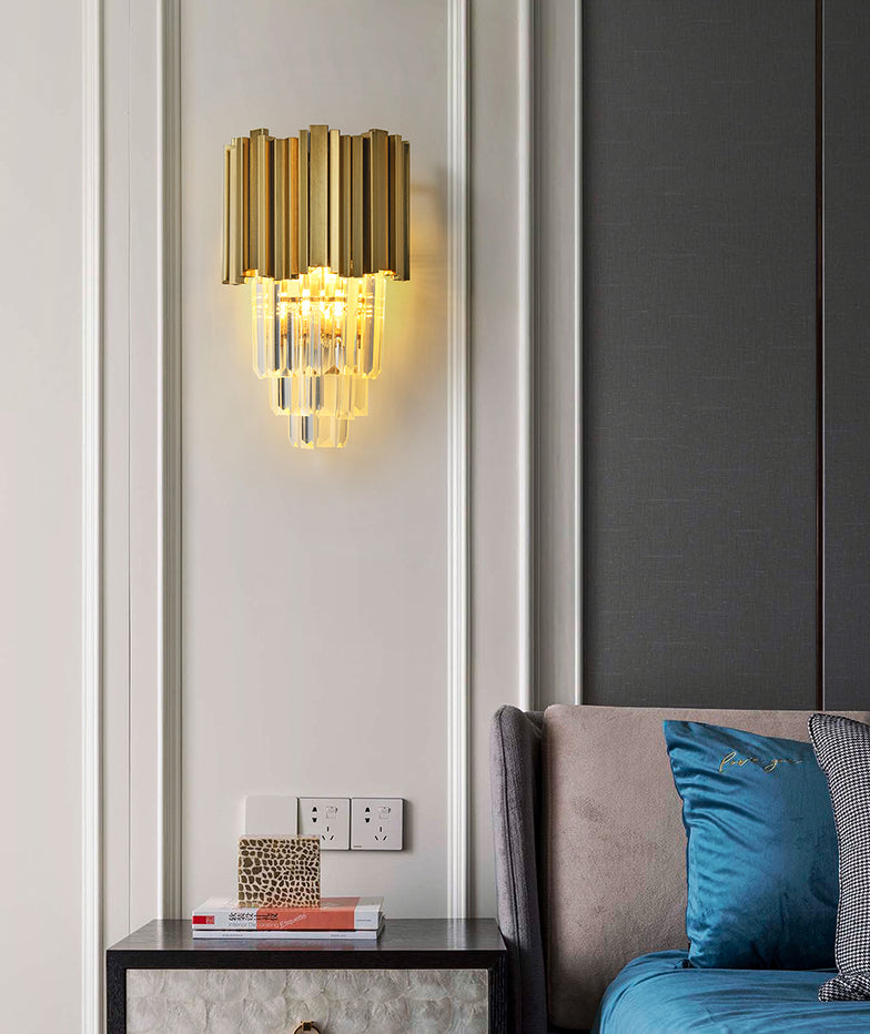 Postmoderne Flötenwandleuchter Metall 2-Licht