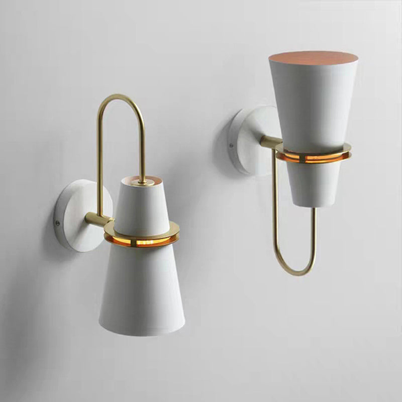 Lámparas de pared cónicas de estilo nórdico accesorios de iluminación de pared metálica para dormitorio