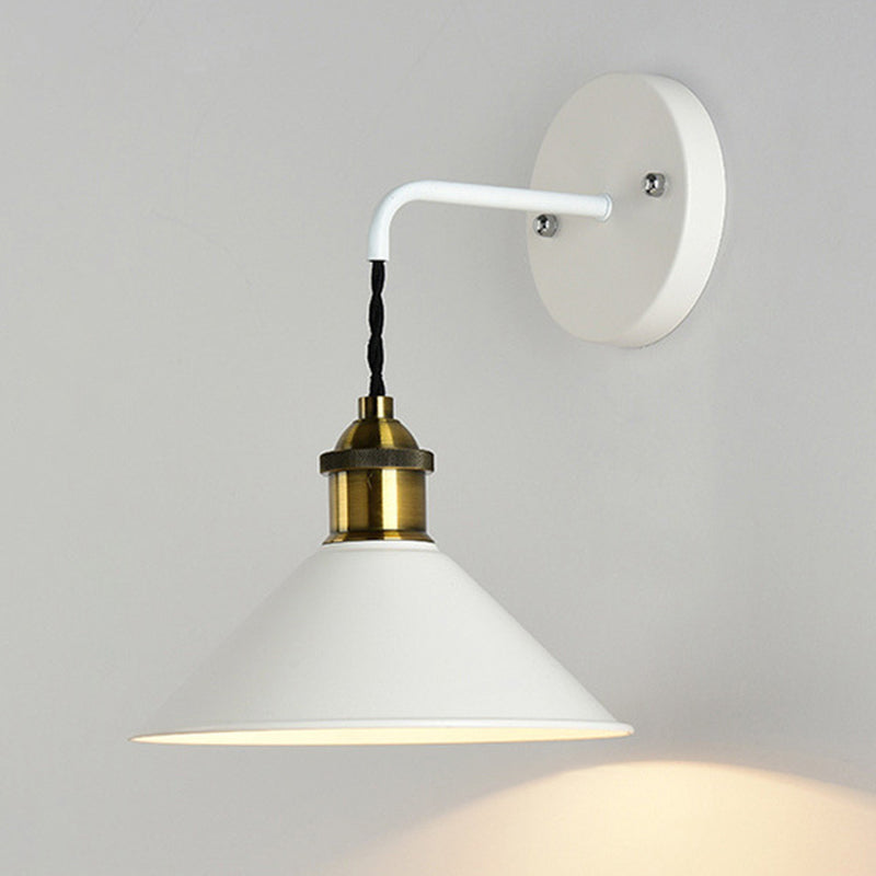 Macaron Cone Wall Sconce Lights Metallic Wall Sconce Lighting for Living Room