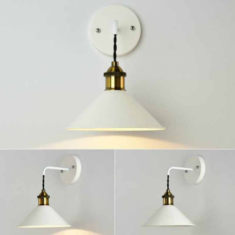 Macaron Cone Wall Sconce Lights Metallic Wall Sconce Lighting for Living Room